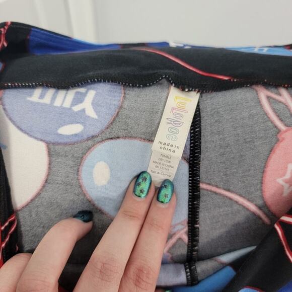 Lularoe Tall & Curvy 4th of July Red White Blue Patriotic Leggings - Picture 3 of 5